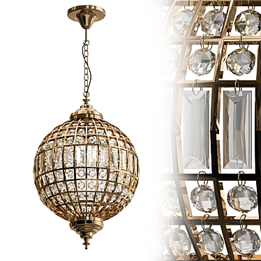 Luxury Ceiling Pendant Light 3D model image 1 