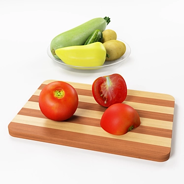 Fresh Veggie Assortment for Your Kitchen 3D model image 1 