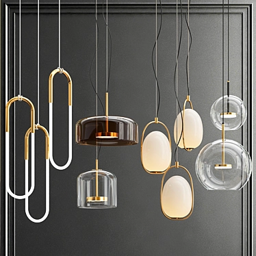 Sleek Pendant Collection: Modern Minimalism 3D model image 1 