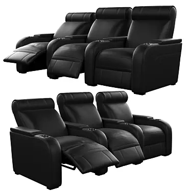 Modular Cinema Seat: 3-Position Comfort 3D model image 1 