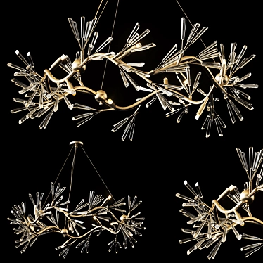 Luna Crystal Branch Chandelier 3D model image 1 