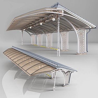 Stylish Carport for Elegant Shelter 3D model image 1 
