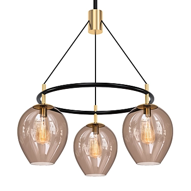 Modern Carbide Black Pendant - Iliad 3D model image 1 