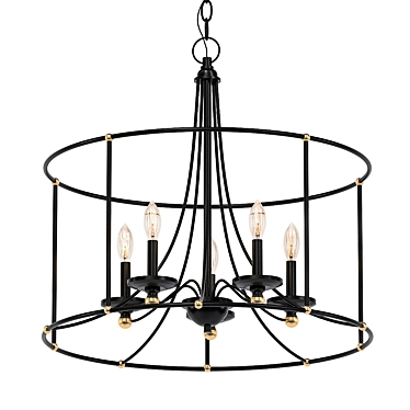 Westchester County Sand Coal Chandelier 3D model image 1 