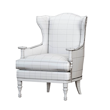 Elegant Glenwood Wooden Chair 3D model image 1 