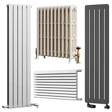 Sleek Radiators for PBR Renders 3D model image 1 