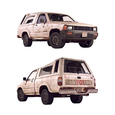 Classic Toyota Hilux Pickup 3D model image 1 