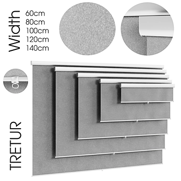 TRETUR: Ikea's Stylish Block-Out Roller Blind 3D model image 1 