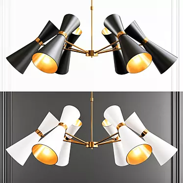 Modern Cairo Chandelier: Elegant Illumination 3D model image 1 