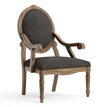 Madison Park Wood Armchair 3D model image 1 