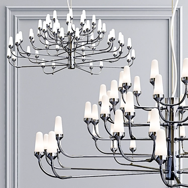 Modern Elegance: Candela LED Chandelier 3D model image 1 