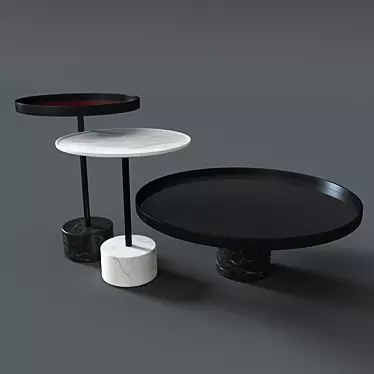 Versatile Modular Coffee Tables Cassina 1949 3D model image 1 