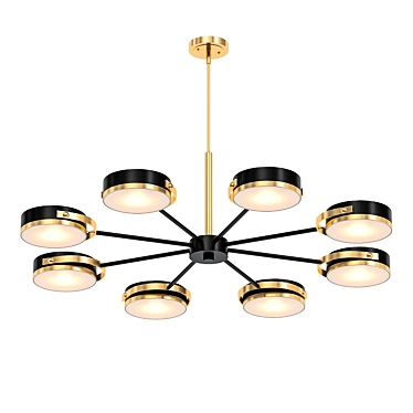 Vintage Hamburg Loft 8 Pendant 3D model image 1 