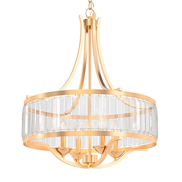 Crystal Elegance: Prava Euro Chandelier 3D model image 1 