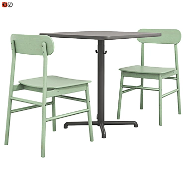Modern Cafe Furniture Set: Ikea STENSELE RONNINGE 3D model image 1 