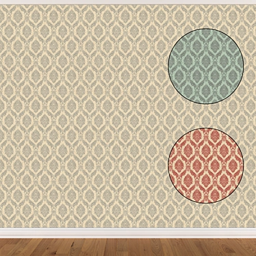 Seamless Wallpaper Set - 3 Colors 3D model image 1 