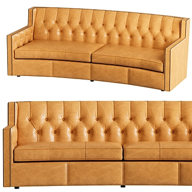 Title: Bernhardt Candace Leather Sofa 3D model image 1 