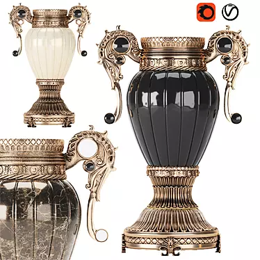 Antique Decor Vase - Intricate Details 3D model image 1 