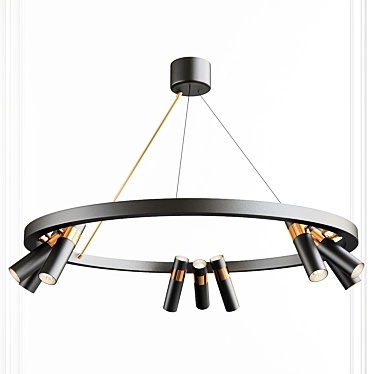 Spoor 9 Modern Chandelier 3D model image 1 