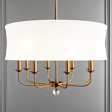 Glamorous Zoe Brass Chandelier 3D model image 1 