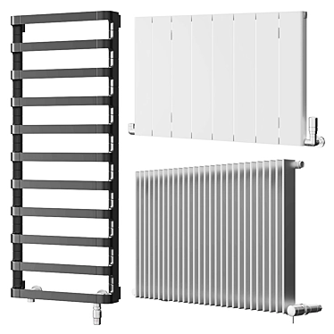 Sleek Radiators (v3) 3D model image 1 