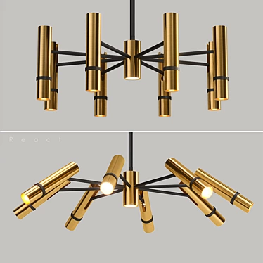 Lampatron React 9-Light Chandelier 3D model image 1 