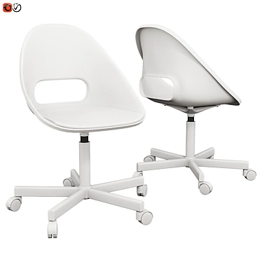 ErgoWhite Work Chair: LOBERGET/BLISKER 3D model image 1 