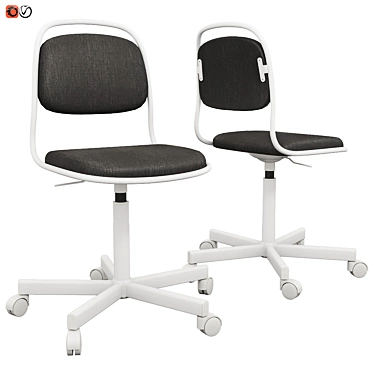 Title: Efficient White Work Chair 3D model image 1 