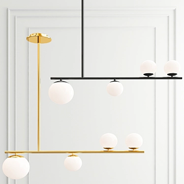 Sleek Scandinavian Pendant Light 3D model image 1 