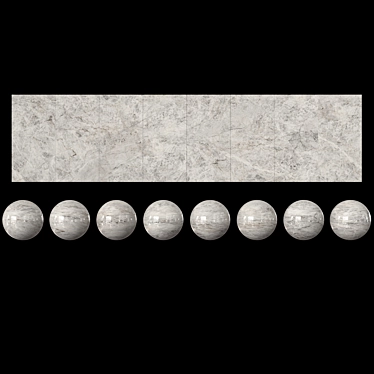 Elegant Gray Crystal Slab 3D model image 1 