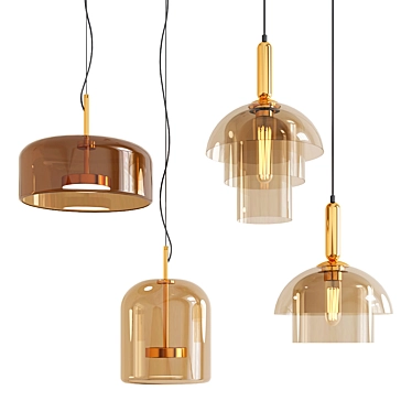 Elegant Vistosi & Jolly Pendant Lights 3D model image 1 