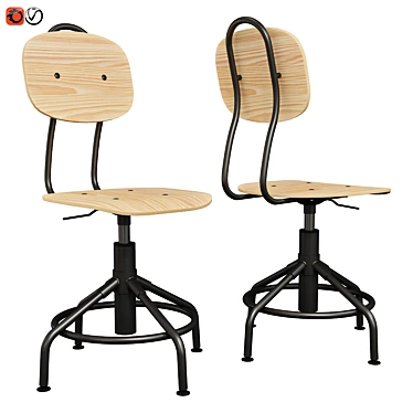 Title: KULLABERG Work Chair: Simple and Stylish 3D model image 1 