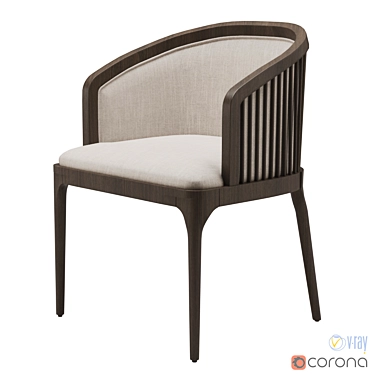 Elegant Coco Wolf Dining Chair 3D model image 1 