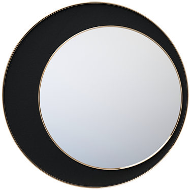 Velvet Round Mirror: Vigo Black 3D model image 1 