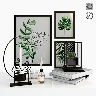 Modern Home Decor Set 3D model image 1 