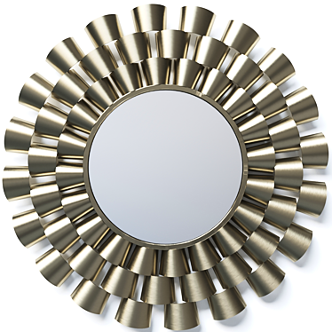 Vintage Sun Mirror by Nelwyn LaRedoute 3D model image 1 