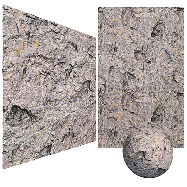 Mossy Cliff Stone: High Res Tiles 3D model image 1 