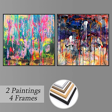 Multiframed Wall Art Set 3D model image 1 