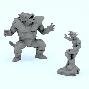 Goku STL 3D Model Lamp 3D model image 1 