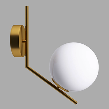 Modern Gold Wall Light 3D model image 1 