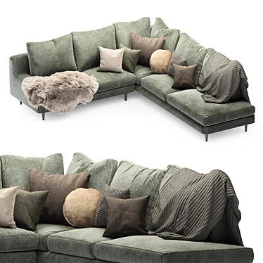 Contemporary Green Sofa: Roche Bobois 3D model image 1 