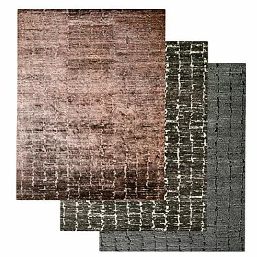Oscillo Hand-Knotted Rug: Artistic Elegance for Your Home 3D model image 1 