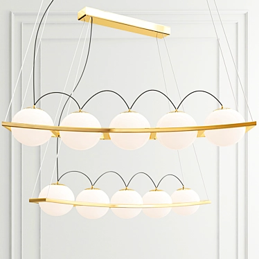 Scandi LED Chandelier - 80cm 3D model image 1 