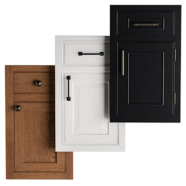 Modern Cabinet Door Set 3D model image 1 