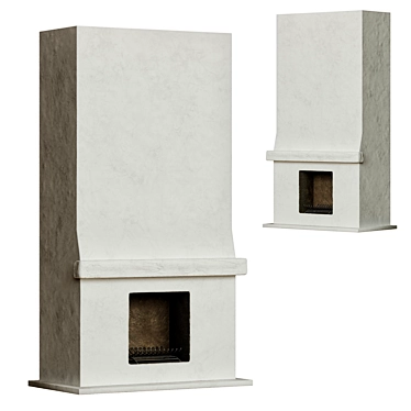 Luxury Fireplace: 200cm x 100cm x 335cm 3D model image 1 