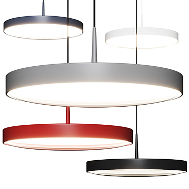 Modern ARVA Pendant Lamp: 440 Gray by Ribag 3D model image 1 