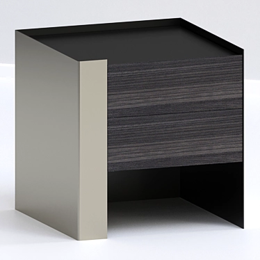 Chloe: Sleek Rectangular Bedside Table 3D model image 1 