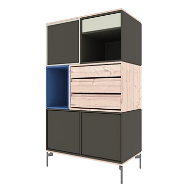 Montana Shelving: Stylishly Designed Storage Solution 3D model image 1 