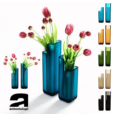 Crystalmood Vase: Tulip-inspired Elegance 3D model image 1 