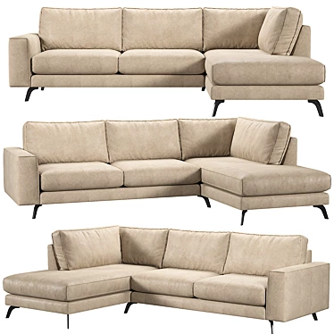 Athena Corner Kaza Sofa | Stylish and Spacious 3D model image 1 